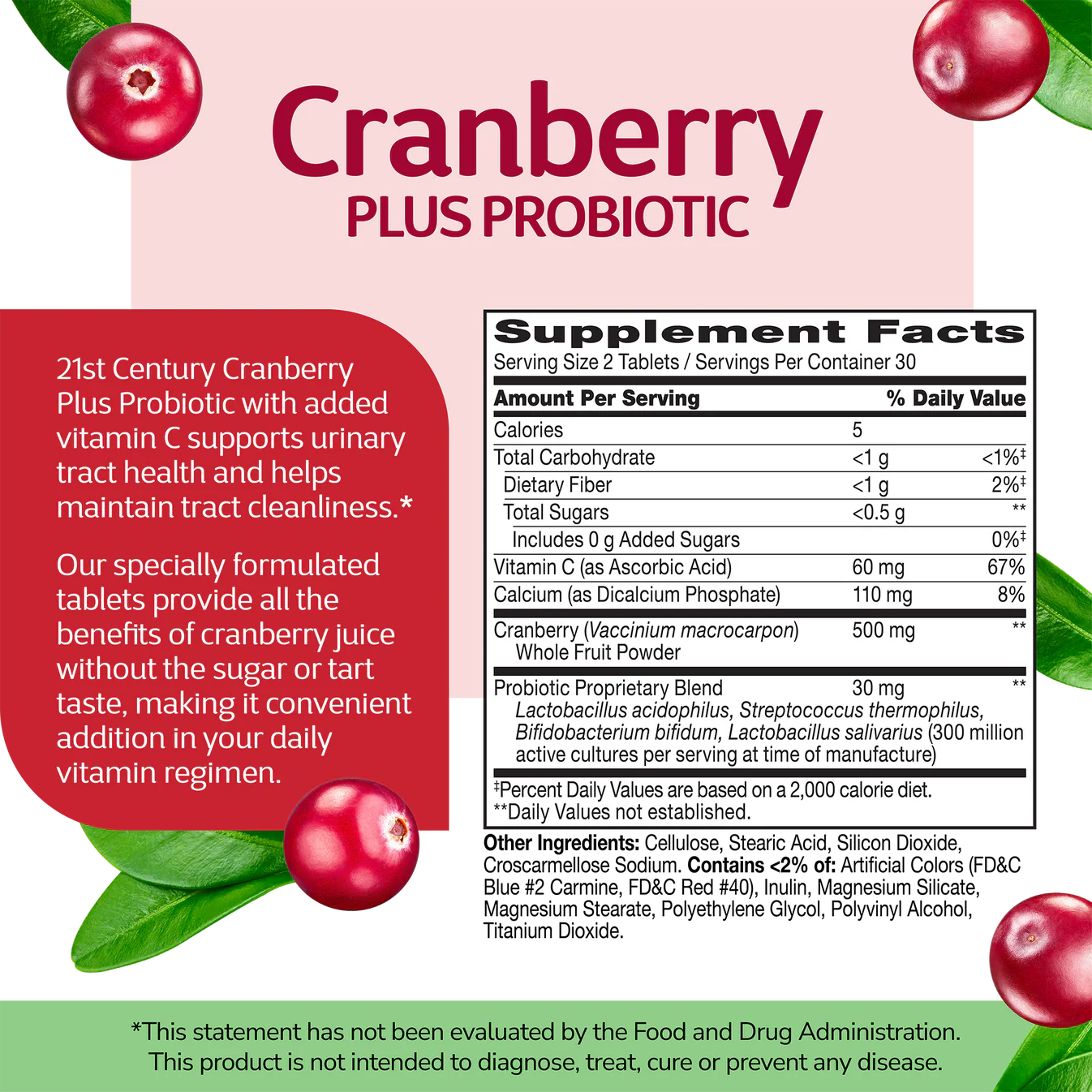21st Century Cranberry + Probiotic